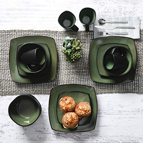 Soho Lounge 16 Piece Dinnerware Set (Service for 4 (16pcs) / Green (Soho Lounge))