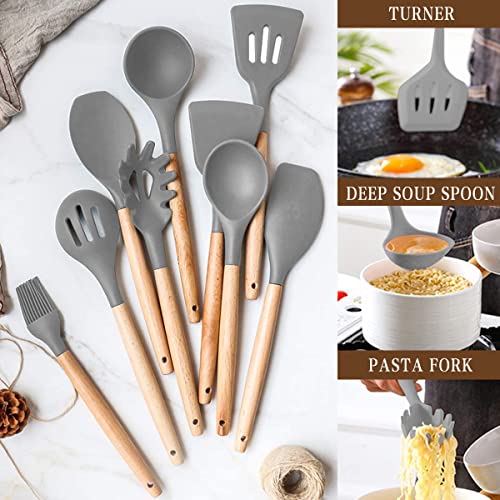 Kitchen Cooking Utensils Set (Gray)