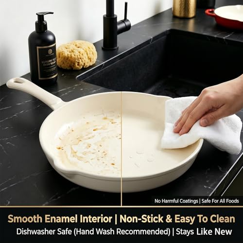 Enameled Cast Iron Cookware Set (White E)
