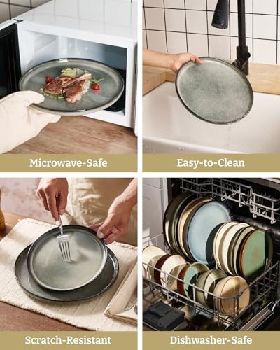 Milkyway 18 Piece Stoneware Dinnerware Set (Greenish Brown / Service for 6 (Standard Dinner Set))