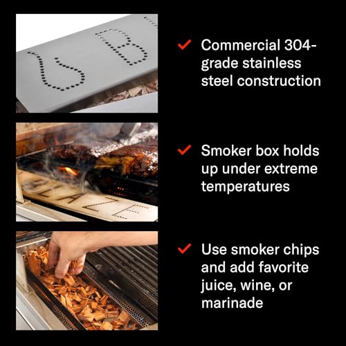 Stainless Steel Smoker Box for Gas Grills