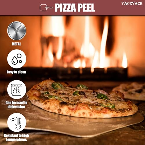 Metal Pizza Paddle with Cutter