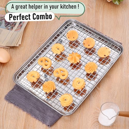 Quarter Sheet Pan with Wire Rack (4 Count)
