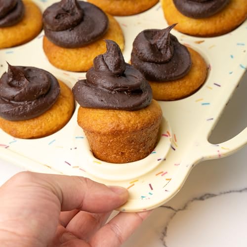 Silicone Mini Muffin Pan 12 Count (Confetti / Mini (12 Cups))