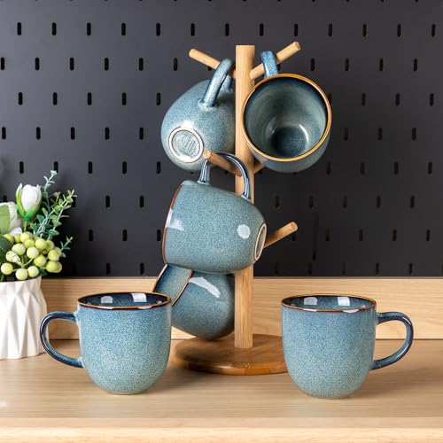 12oz Coffee Mugs (Set of 6 / Ocean Blue)