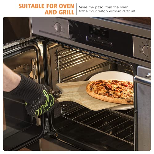 13 Pizza Stone for Oven and Grill with Pizza Peel (13 inch)