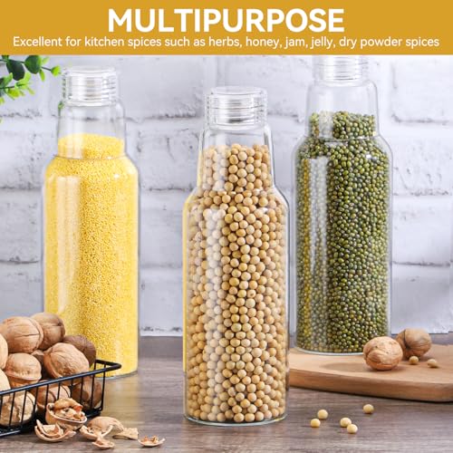 34 Oz Glass Juice Bottles with Lids