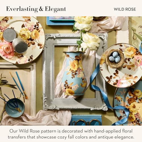 Enamel Tall Vase (Slate Wild Rose)