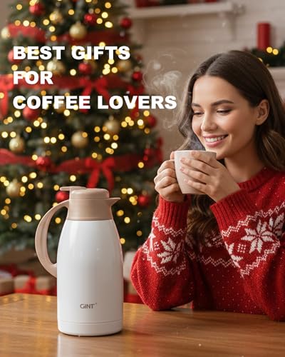 Stainless Steel Thermal Coffee Carafe (White / 64 oz)