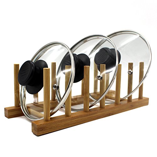 Bamboo Wooden Plate Racks Dish display Holder Kitchen Storage (Pack of 4)
