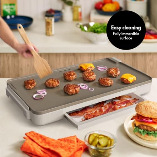 12 x 22 Electric Griddle with Warming Tray (12" x 22" / Oatmilk + Tray)