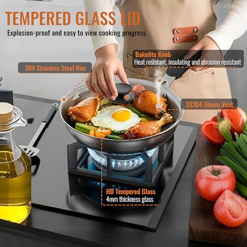 12 Inch Pan Lid For Pots Pans and Skillets (Narrow Rim / 12 Inch)