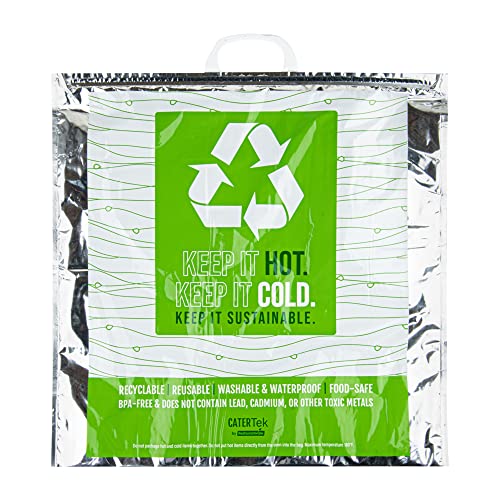 Green And Silver Plastic Thermal Bag (1 X 1 B X)