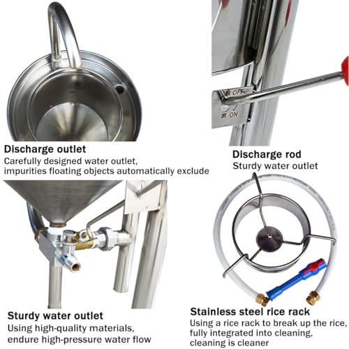 Commercial Rice Washer Kitchen Rice Washing Machine Hydraulic Pressure Type 44lbs Capacity