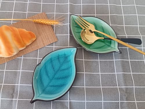 Ceramic Spoon Rest for Stove Top & Kitchen Counter Cooking Spoon Holder for Stove (A, Lake blue)