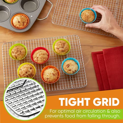 8.5" x 12" Stainless Steel Cooling Rack for Baking (2 Pack / 8.5"x12")