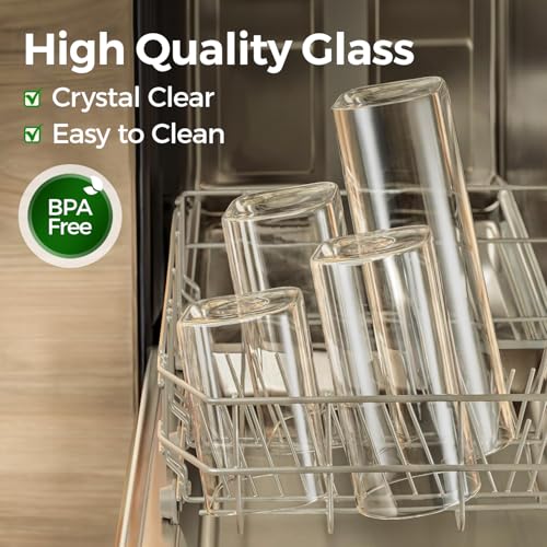 Glass Pantry Storage Containers with Lids 0.6 (1.9Qt*2+1.2Qt*2+0.6Qt*2)