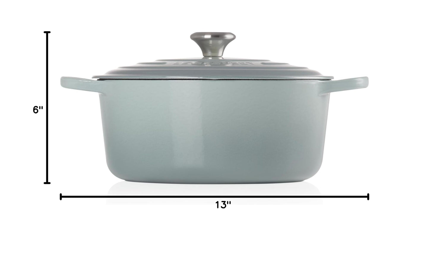 Enameled Cast Iron Round Dutch Oven (Sea Salt / 7.25 Qt)
