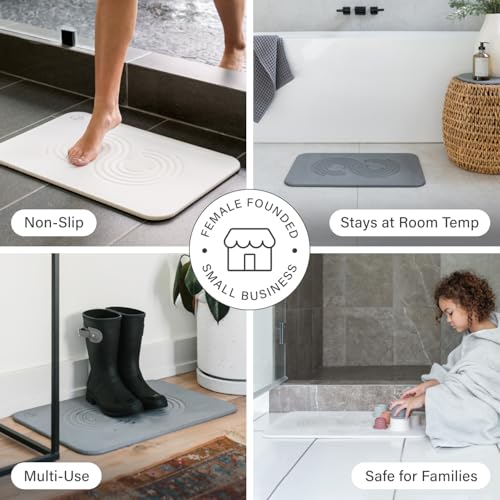 Home Stone Bath Mat Set (Zen Ash / 2 Pack)