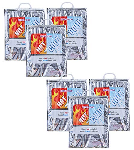 Hot and Cold Insulated Bags for Food Delivery (Medium (Meal and Grocery Size))