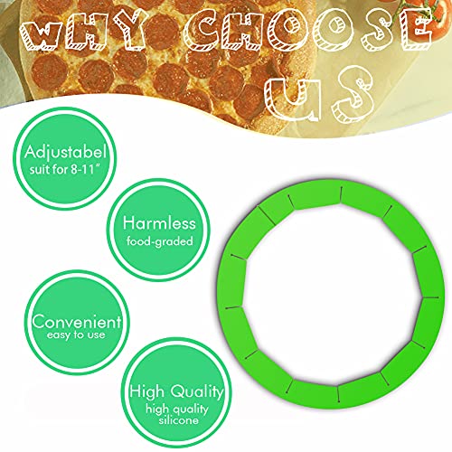 Adjustable Silicone Pie Crust Shields (2 PCS (Green))