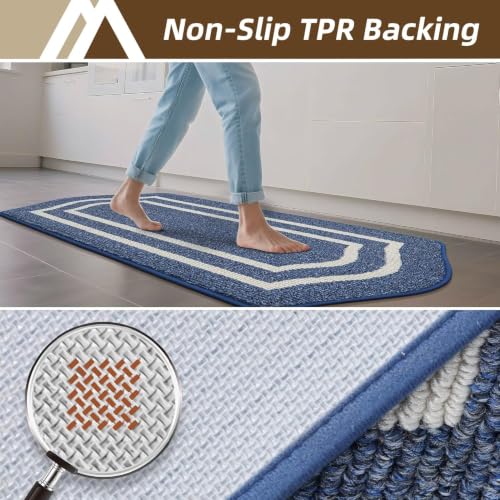 Long Kitchen Floor Mats and Rugs 2PCS Non Slip Washable