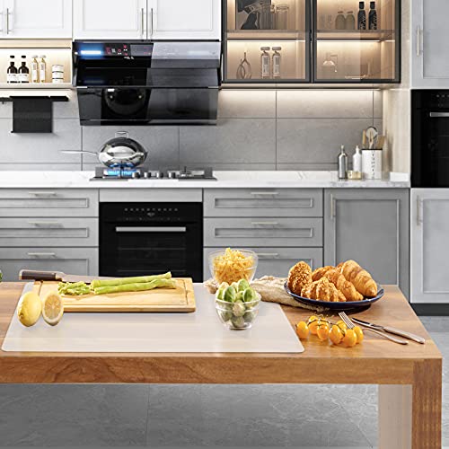 31.6x23.5in 2mm Silicone Mats for Kitchen Counter (Translucent / 31.6"L x 23.5"W)