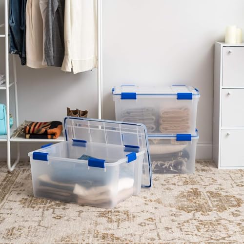 3 Pack 60 Qt Storage Bins with Gasket Lids (60 Qt. - 3 Pack)