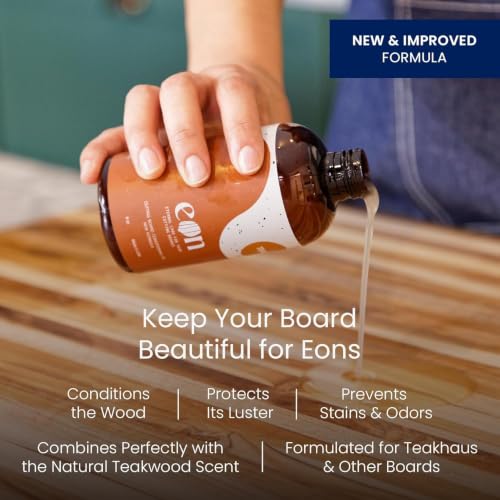 Cutting Board and EON Cutting Board Oil Set (Cutting Board with Maintenance Oil / Extra Large (24 inch x 18 inch x 1.5 inch))