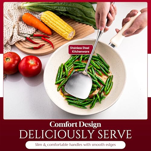 6 Pc Stainless Steel Cooking Utensils Set with Ergonomic Handles (6 Count)