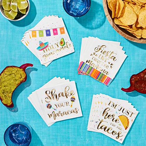 100 Pack Mexican Fiesta Napkins for Cinco de Mayo Party Supplies (100 Pack)