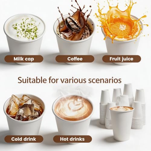 16 oz Disposable Paper Coffee Cups with Lids & Sleeves
