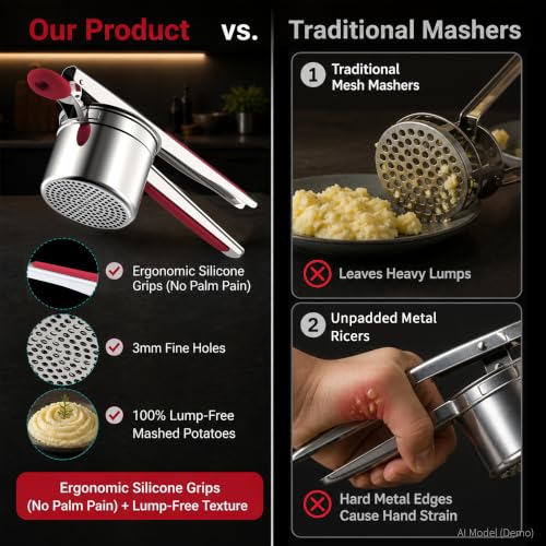 15oz Stainless Steel Potato Masher Ricer (SPR-R)