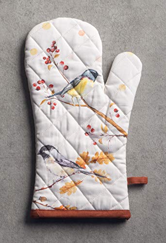 100% Cotton Oven Mitt & Pot Holder Set (112 - Oak Leaves / 7.5" x 13" & 8" x 8" (Oven Mitt & Pot Holder))
