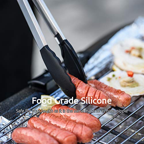 Kitchen Tongs for Cooking ((01) Black)