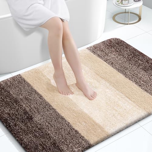 Large Bathroom Rugs 44x32 (44" X 32" / Brown)