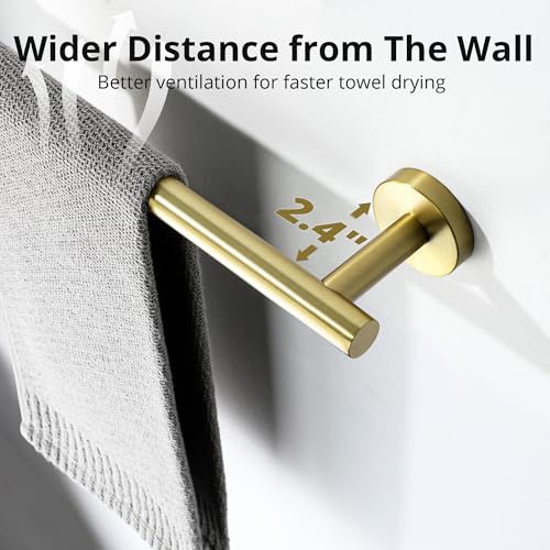 Towel Racks for Bathroom 29 Inch (Brushed Gold / 31.5" (29" Hanging Length))