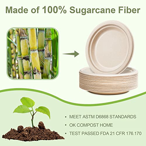 Disposable Paper Plates 9 inch (9 inch 50 pack)