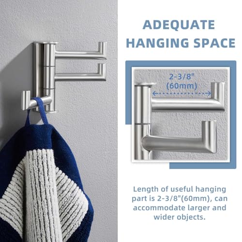 Swivel Towel Hook Brushed Nickel (1 Pack / Brushed Nickel)
