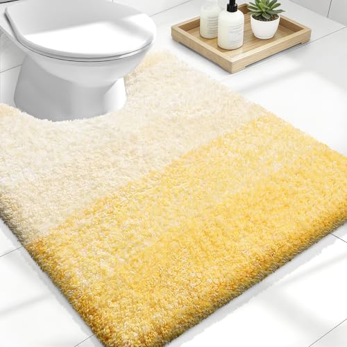 Luxury Toilet Rugs U (24" X 20" Contour Rug / Yellow)