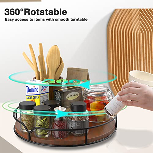 Lazy Susan Turntable Organizer with Anti (Brown / 10'')