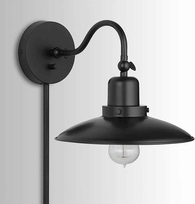 Capital Lighting 634811MB Dewitt Metal Portable Wall Sconce, 1-Light 100 Watts, 18" H x 10" W, Matte Black