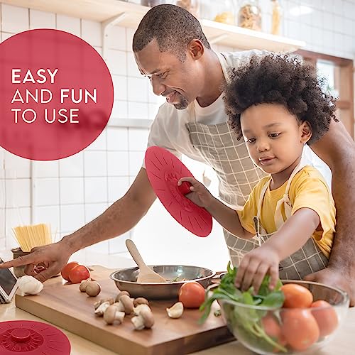 Silicone Bowl Lids Red (5 Piece / Red)