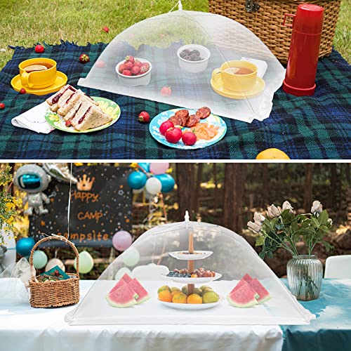 2 PCS Extra Large Food Covers Nets for Outside（40"X24"）umbrella Mesh Screen Covers for Outside Pop (Large)