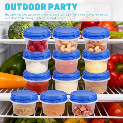 24 Pack Freezer Containers with Screw On Lids (6oz-24pack)