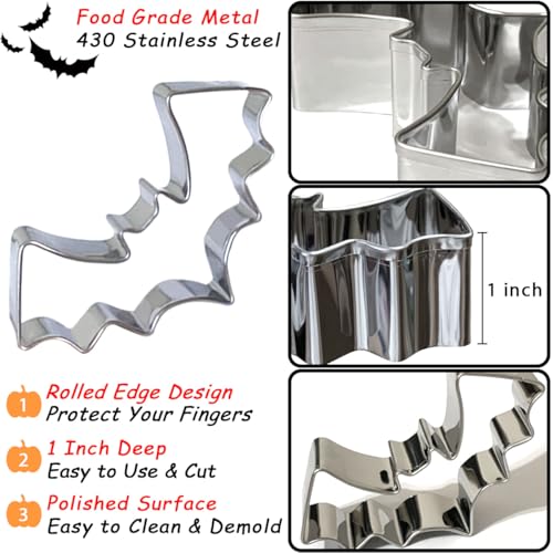 Halloween Cookie Cutters Set 7Pcs Large (Halloween)
