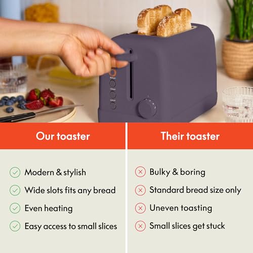 2 Slice Toaster with Extra Wide Slots and 6
