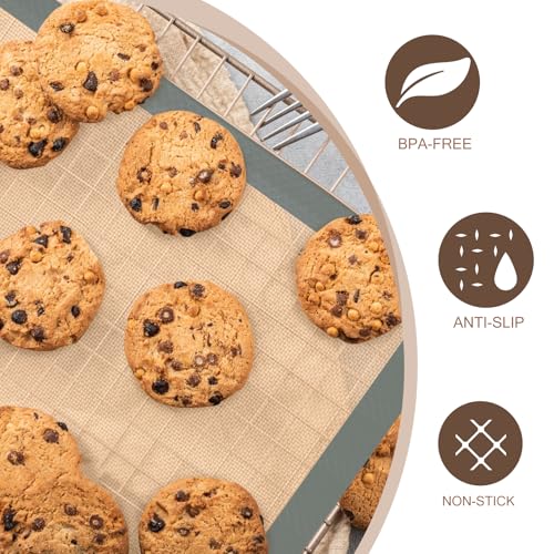 Silicone Baking Mat (Gray / 1Half&1Quarter&1Half Macaron Sheet)