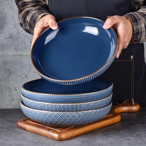 8.5'' Large Pasta Bowls (36oz / Moonlight Blue)