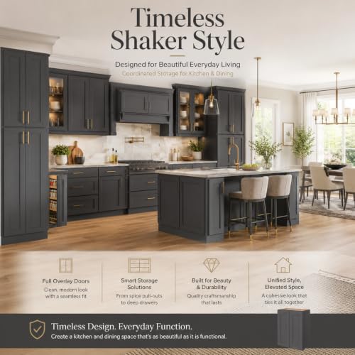 Wall Mounted Cabinet (Pebble Gray / 24" W x 12" D x 30" H)